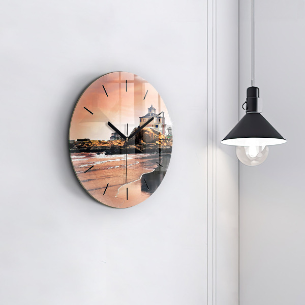 Round glass clock Sherman Coast