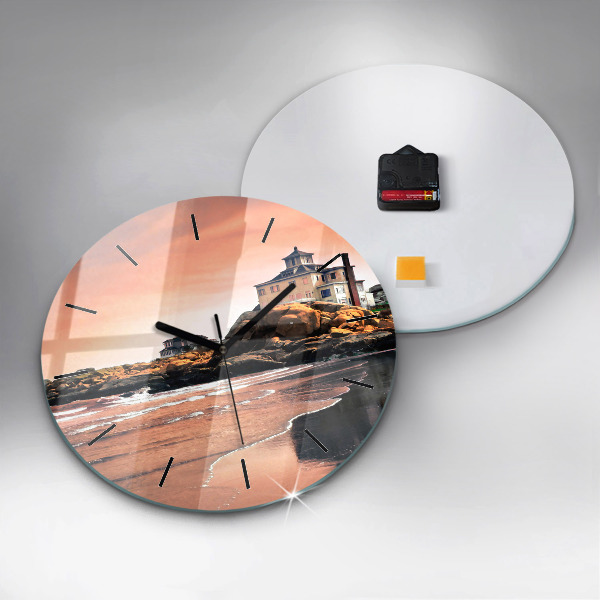 Round glass clock Sherman Coast