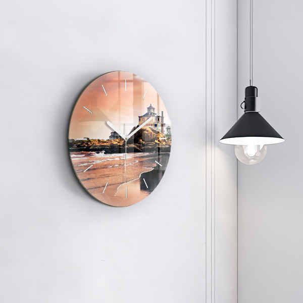 Round glass clock Sherman Coast