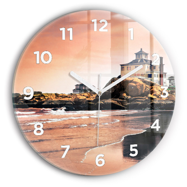 Round glass clock Sherman Coast