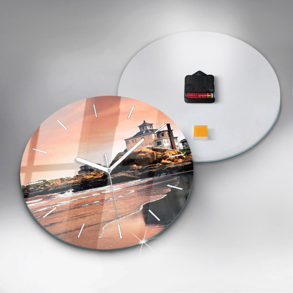 Round glass clock Sherman Coast