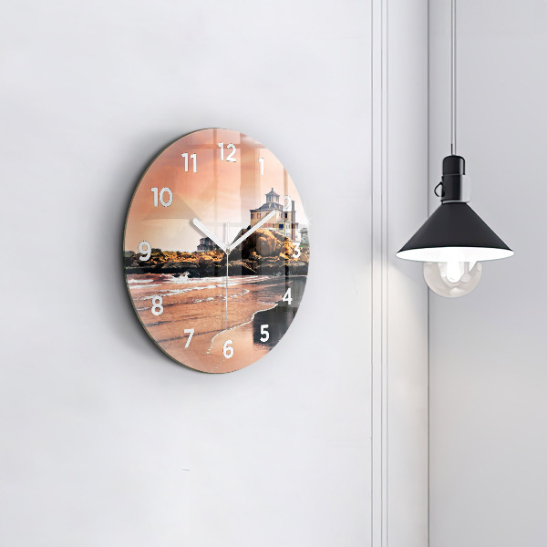 Round glass clock Sherman Coast