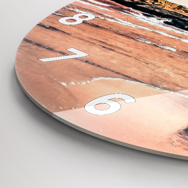 Round glass clock Sherman Coast