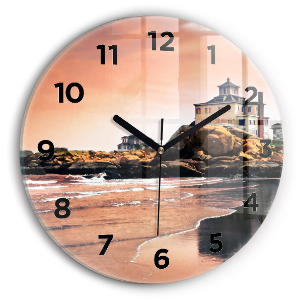 Round glass clock Sherman Coast