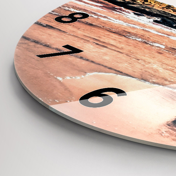 Round glass clock Sherman Coast