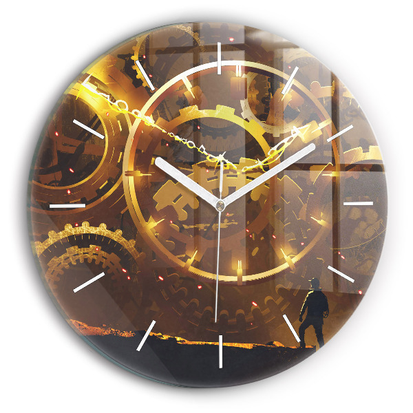 Round glass clock Time – Mechanism