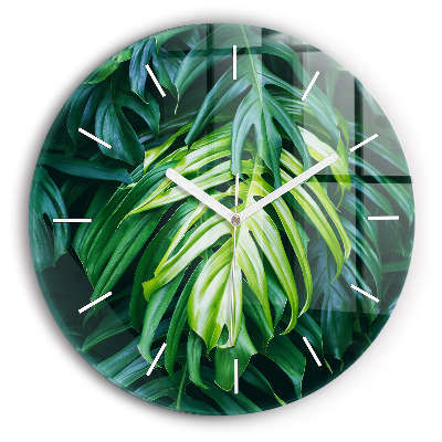 Round glass clock The Tropical Side of Nature