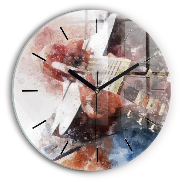 Round glass clock Guitar Visualization