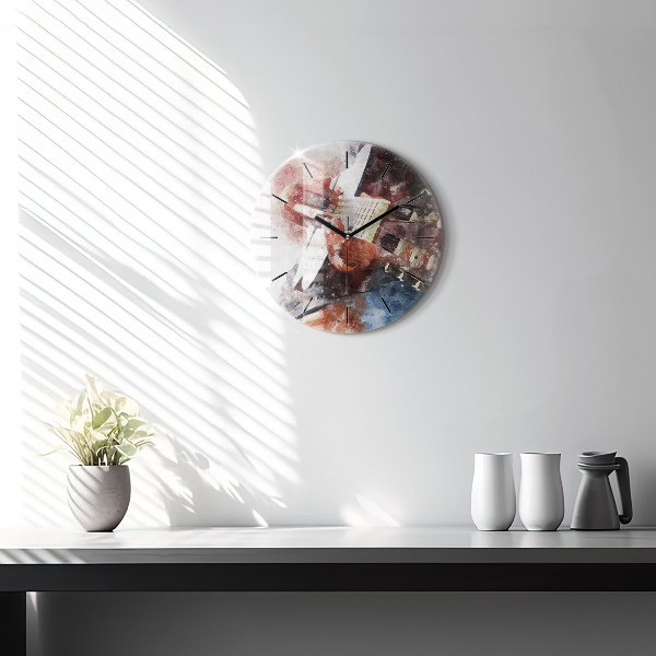 Round glass clock Guitar Visualization