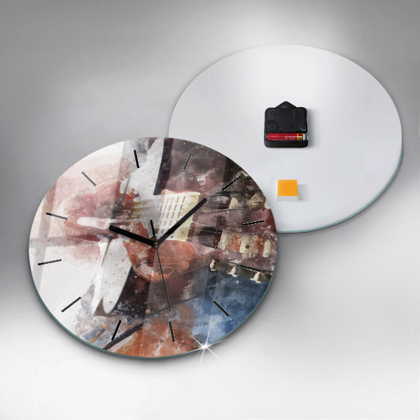 Round glass clock Guitar Visualization