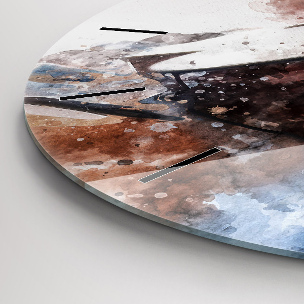 Round glass clock Guitar Visualization