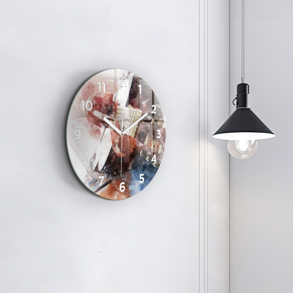 Round glass clock Guitar Visualization