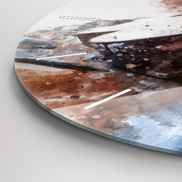 Round glass clock Guitar Visualization