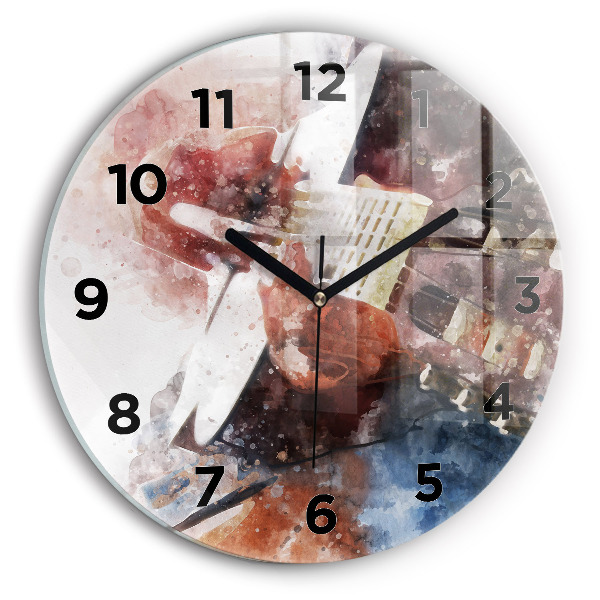 Round glass clock Guitar Visualization