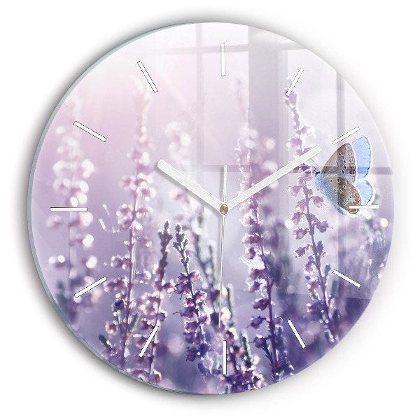 Round glass clock Abstraction