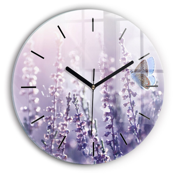 Round glass clock Abstraction