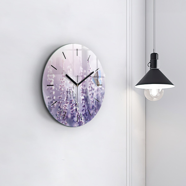 Round glass clock Abstraction