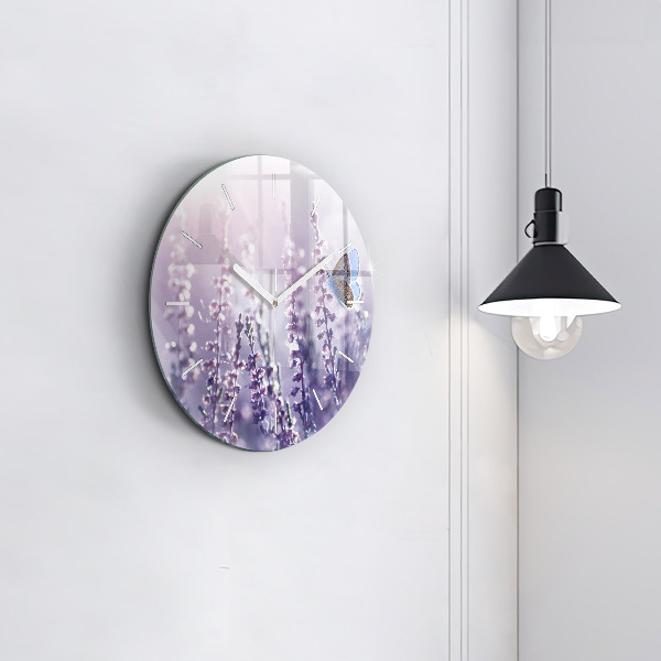 Round glass clock Abstraction