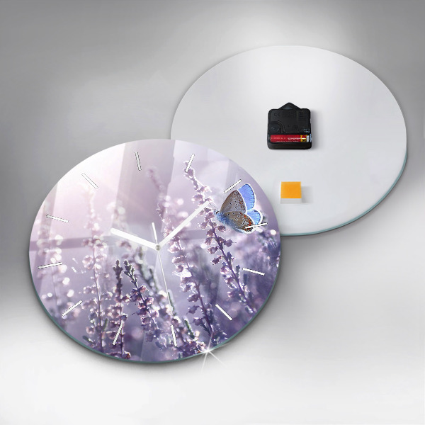 Round glass clock Abstraction
