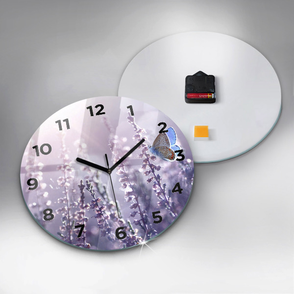 Round glass clock Abstraction