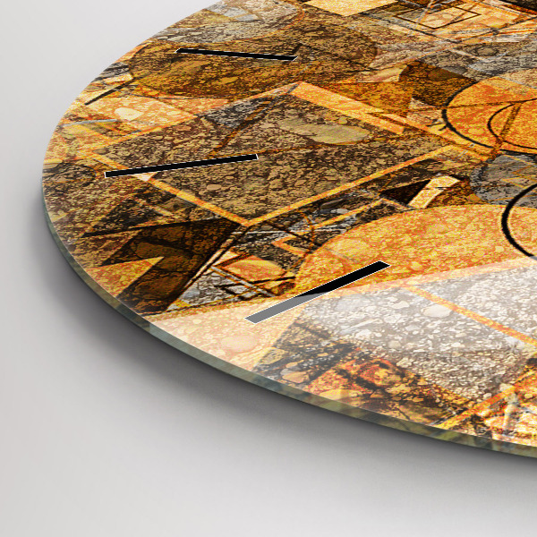 Round glass clock Geometric Shapes