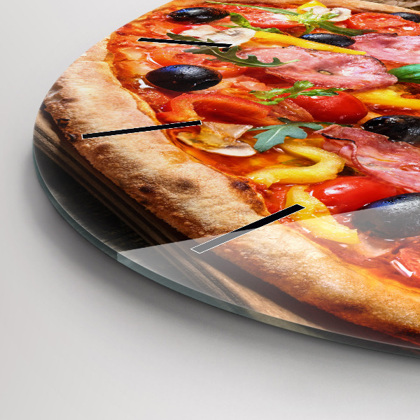 Round glass clock The Culinary Heart of Italy