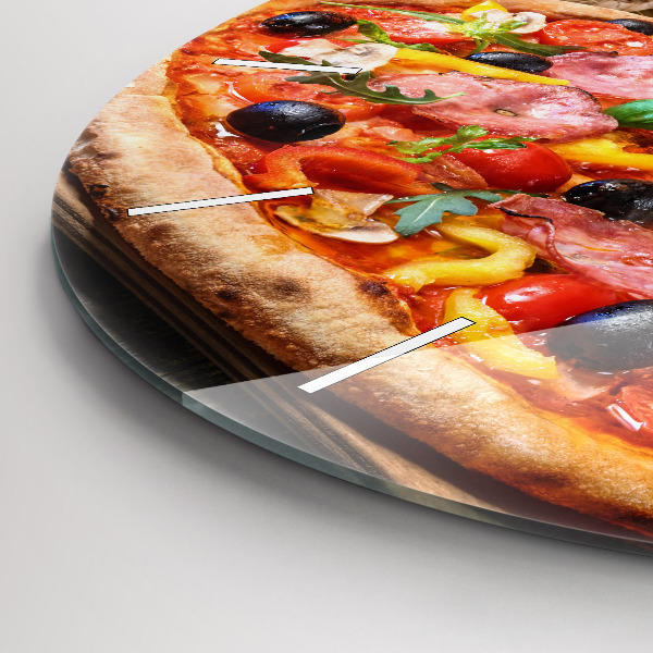 Round glass clock The Culinary Heart of Italy