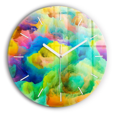 Round glass clock Fractal Texture