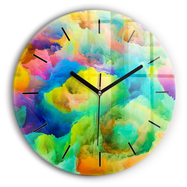 Round glass clock Fractal Texture