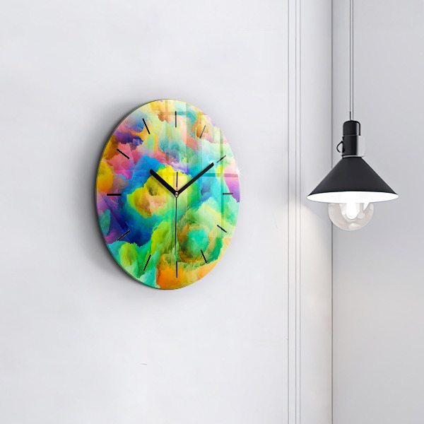Round glass clock Fractal Texture