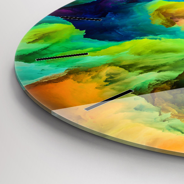 Round glass clock Fractal Texture