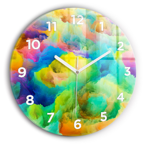 Round glass clock Fractal Texture