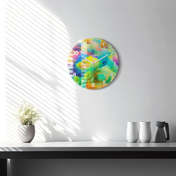 Round glass clock Fractal Texture