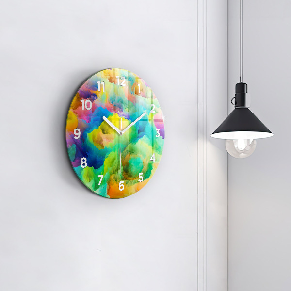 Round glass clock Fractal Texture