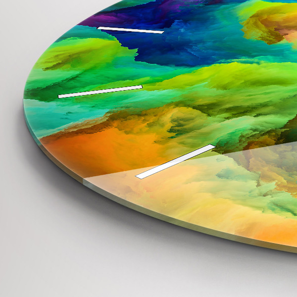 Round glass clock Fractal Texture
