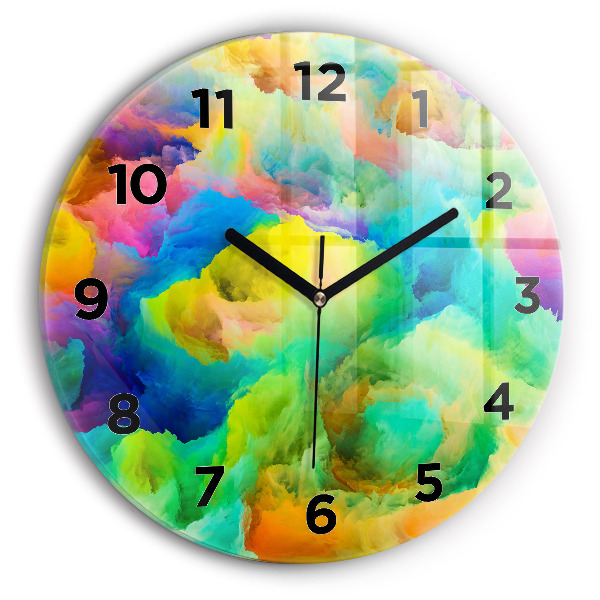 Round glass clock Fractal Texture