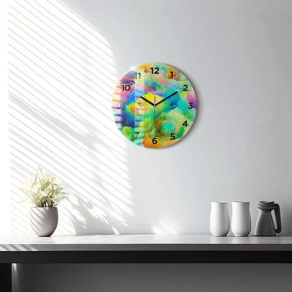 Round glass clock Fractal Texture