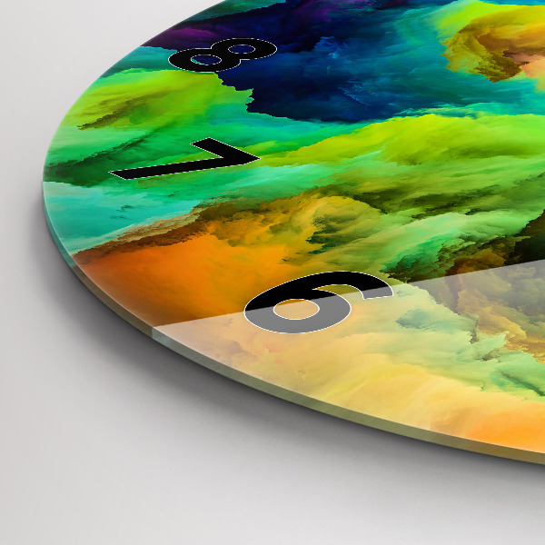 Round glass clock Fractal Texture