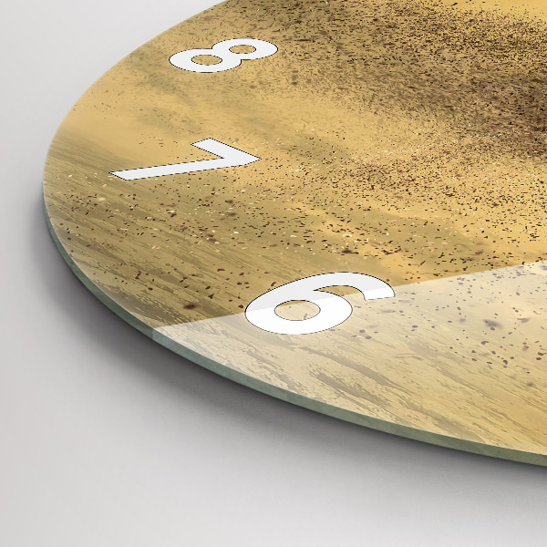 Round glass clock Woman in figure