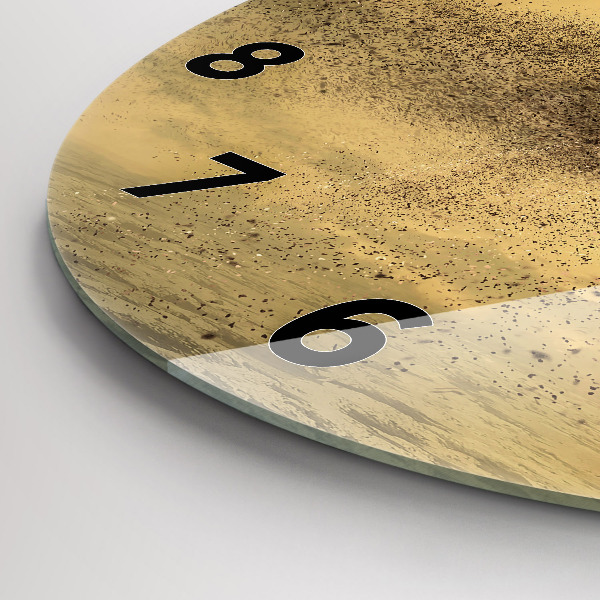 Round glass clock Woman in figure