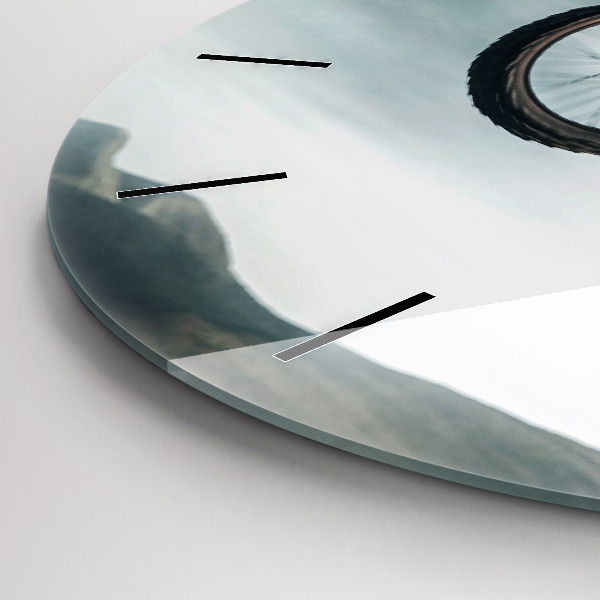 Round glass clock Motor Style Adrenaline