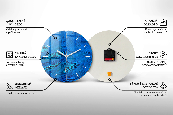 Round glass clock Stuntman and adrenaline