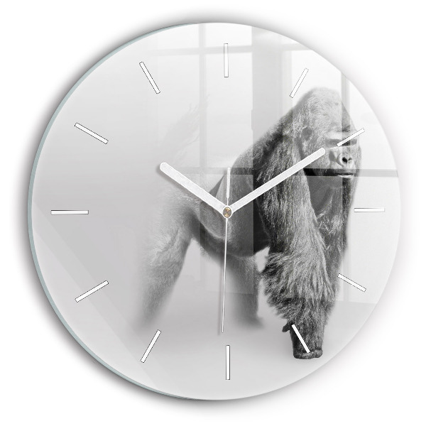 Round glass clock Animal Art Collection