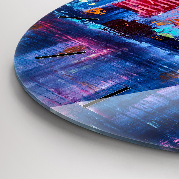 Round glass clock Skyscraper abstraction