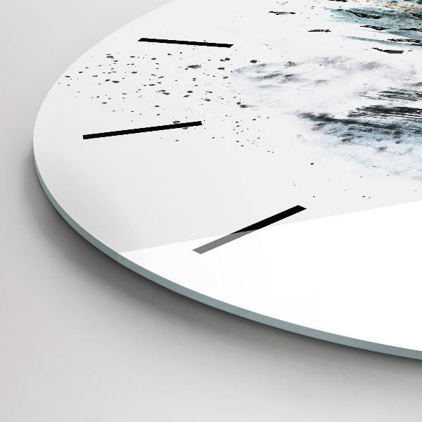 Round glass clock Captain with binoculars