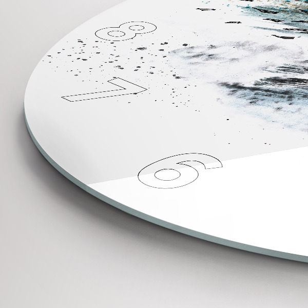 Round glass clock Captain with binoculars