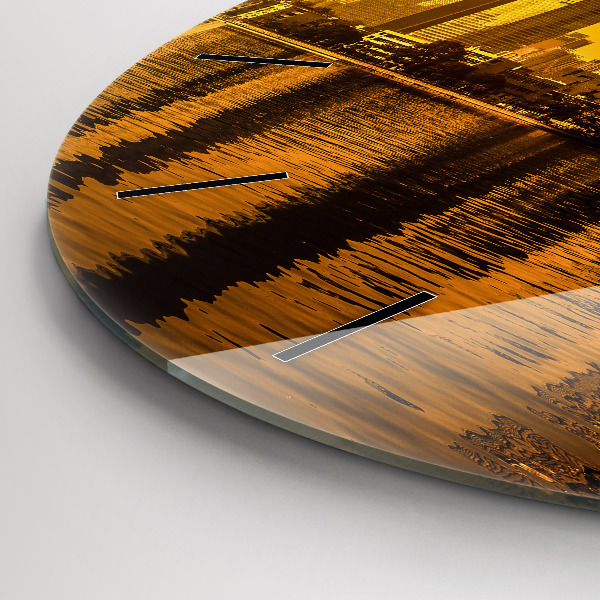 Round glass clock Zhujiang River China
