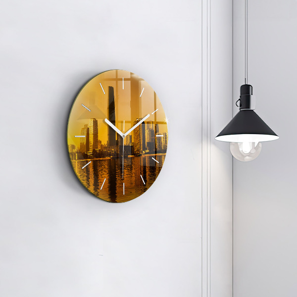 Round glass clock Zhujiang River China