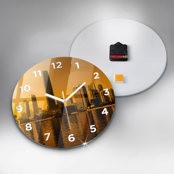Round glass clock Zhujiang River China