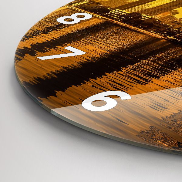 Round glass clock Zhujiang River China